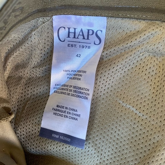 Chaps Golf Men's 42x32 Khaki Beige Slim Fit Stretch Waistband Chino Pants NWT - Picture 9 of 9